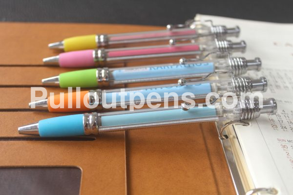 personalized zigzag pull out pens