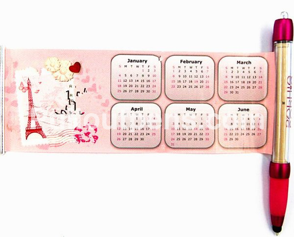pull out calender pens stylus